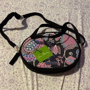 Vera Bradley Crossbody Bag - Black and Pink Floral